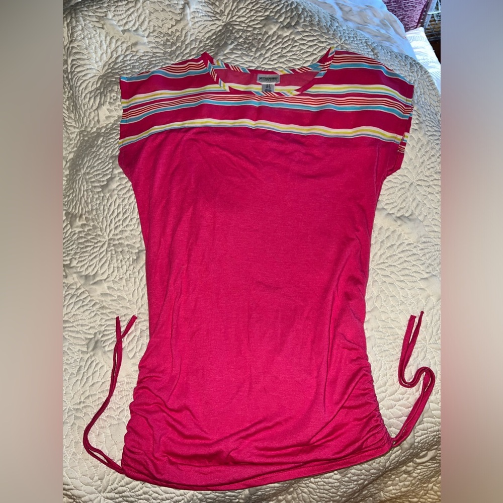 Motherhood Maternity summer top with side ruched detailing